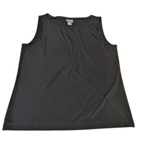 Additions by Chico's Black Sleeveless Tank Top Size 2 Polyester Spandex‎